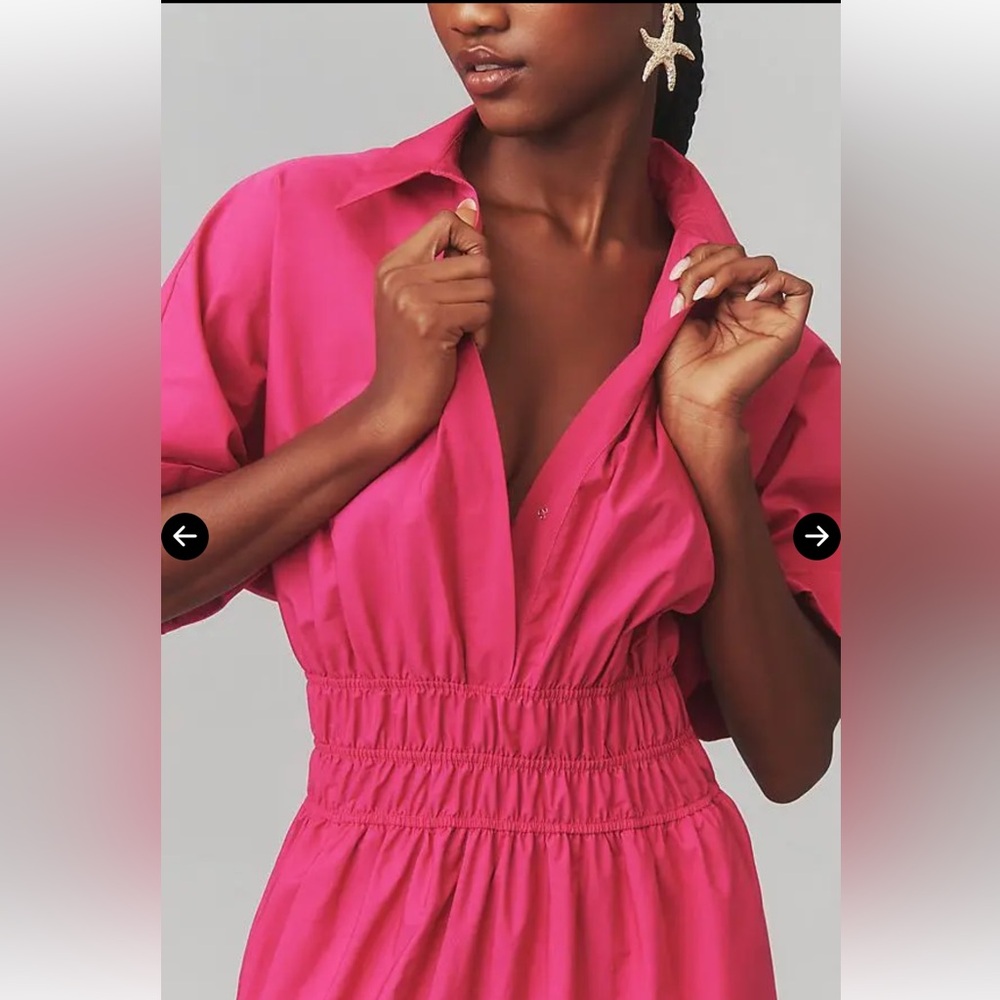 Anthropologie Somerset Maxi Dress Bright Pink - Picture 4 of 10